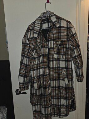 Maxi flannel jacket